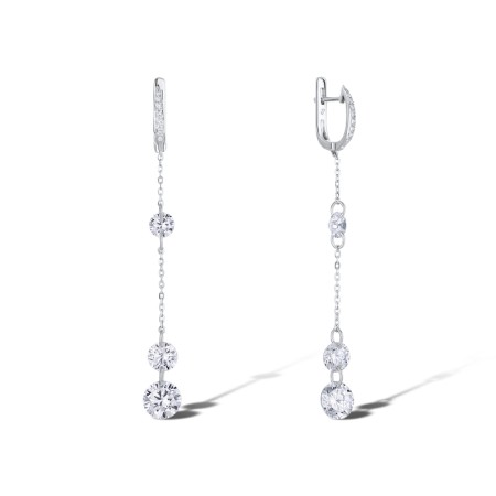 Sterling Silver Earrings White Cubic Zirconia (E311522WCZSL925)