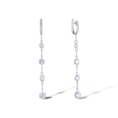 Sterling Silver Earrings White Cubic Zirconia (E311523WCZSL925)