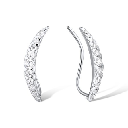 Sterling Silver Earrings White Cubic Zirconia (E311706WCZSL925)