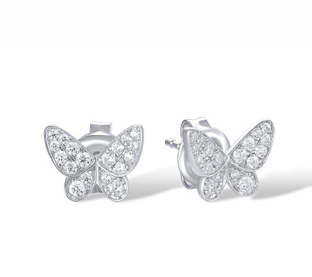 Sterling Silver Earrings White Cubic Zirconia (E311718WCZSL925)