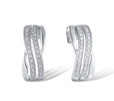 14KW Earrings Diamond (E311751DIA14KW)