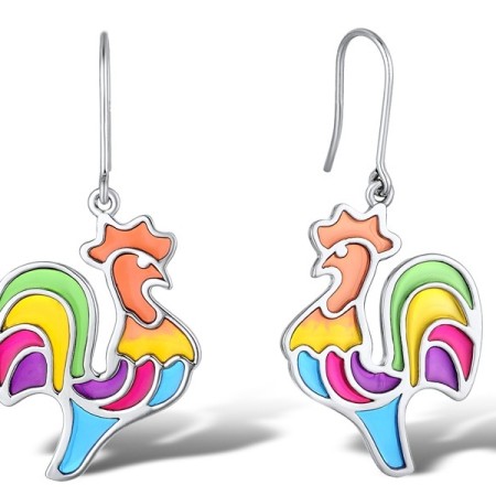 Sterling Silver Earrings Enamel (E311840ENASL925)
