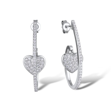 Sterling Silver Earrings White Cubic Zirconia (E312001WCZSL925)
