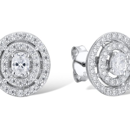 Sterling Silver Earrings White Cubic Zirconia (E312048WCZSL925)