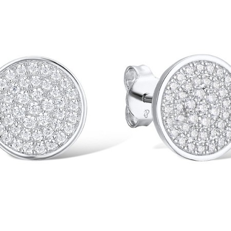Sterling Silver Earrings White Cubic Zirconia (E312055WCZSL925)