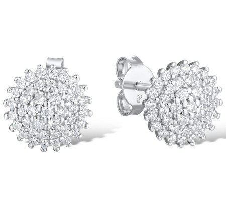 Sterling Silver Earrings White Cubic Zirconia (E312057WCZSL925)