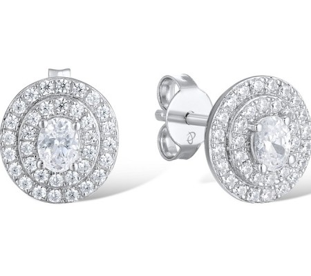 Sterling Silver Earrings White Cubic Zirconia (E312058WCZSL925)