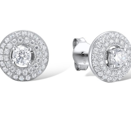 Sterling Silver Earrings White Cubic Zirconia (E312060WCZSL925)