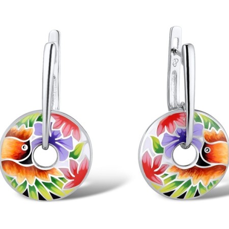 Sterling Silver Earrings Enamel (E312251ENASL925)