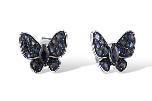 14KWB Earrings Blue Sapphire (E312284SAP14KWB)