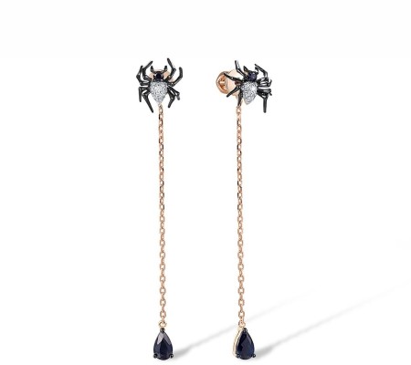 14KRWB Earrings Blue Sapphire,Diamond (E312293SAP14KRWB)