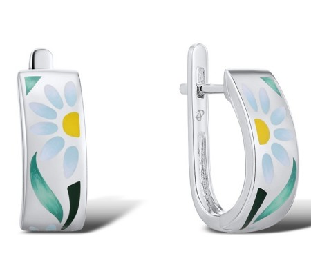 Sterling Silver Earrings Enamel (E312323ENASL925)