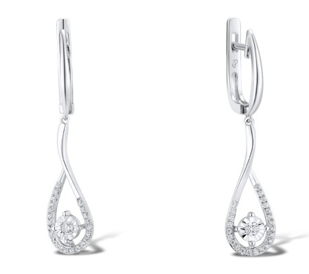 14KW Earrings Diamond (E312355ADIA14KW)