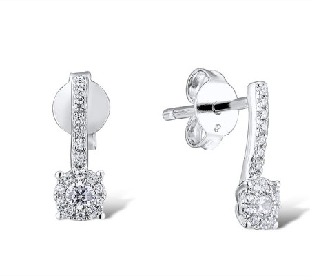 Sterling Silver Earrings White Cubic Zirconia (E312464AWCZSL925)