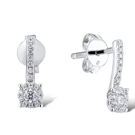 Sterling Silver Earrings White Cubic Zirconia (E312464AWCZSL925)