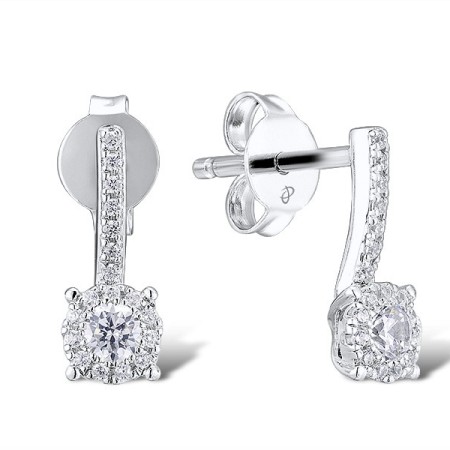 Sterling Silver Earrings White Cubic Zirconia (E312464WCZSL925)