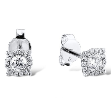 Sterling Silver Earrings White Cubic Zirconia (E312470BWCZSL925)