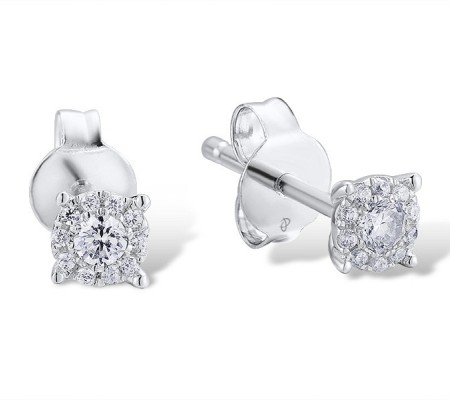 Sterling Silver Earrings White Cubic Zirconia (E312470WCZSL925)