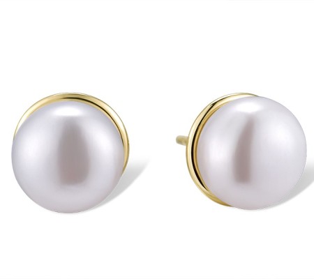 14KY Earrings Fresh Water White Pearl (E312474AFWP14KY)