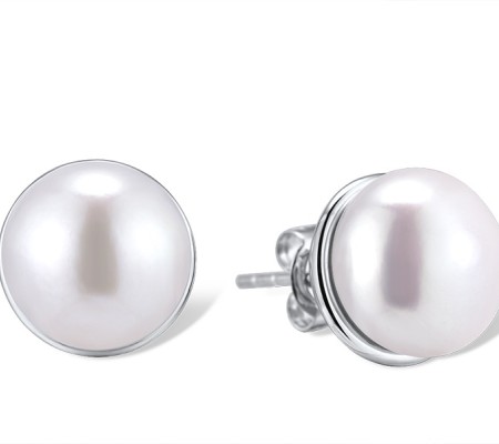 14KW Earrings Fresh Water White Pearl (E312474FWP14KW)
