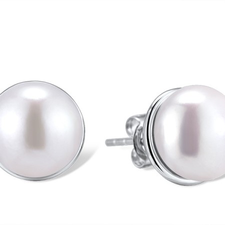 14KW Earrings Fresh Water White Pearl (E312474FWP14KW)