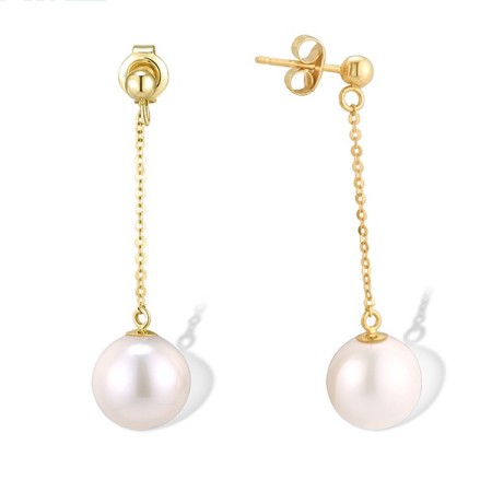 14KY Earrings Fresh Water White Pearl (E312486FWP14KY)
