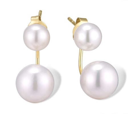 14KY Earrings Fresh Water White Pearl (E312487FWP14KY)
