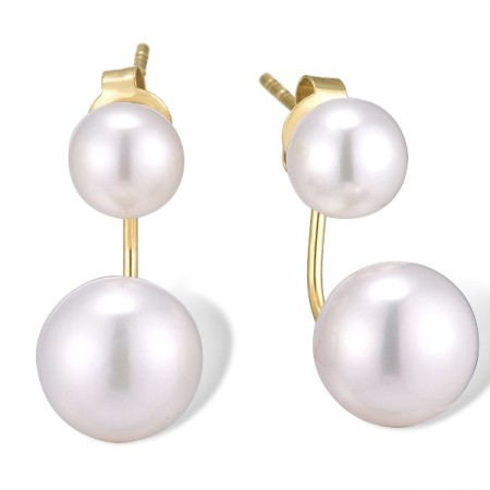 14KY Earrings Fresh Water White Pearl (E312487FWP14KY)