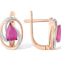 14KRWB Earrings Ruby,Diamond (E312550RUB14KRWB)