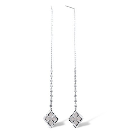 Brass w/ White Gold Plating Earrings Enamel,Swarovski 001 (E312601ENA7BRW)