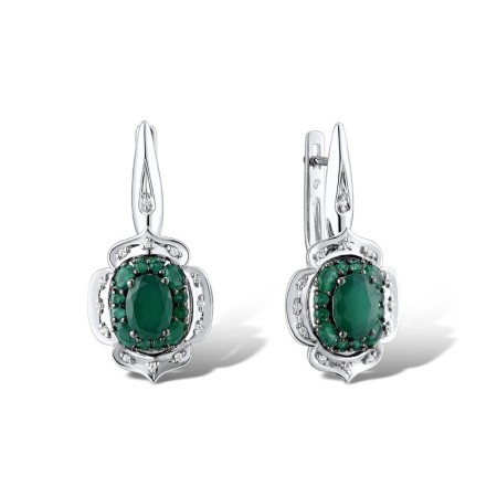 14KWB Earrings Diamond,Emerald (E312633EMR14KWB)