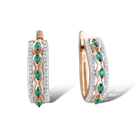 14KRWB Earrings Diamond,Emerald (E312797EMR14KRWB)