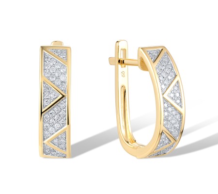 14KYW Earrings Diamond (E312806DIA14KYW)