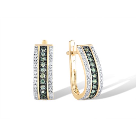 14KYWB Earrings Emerald,Diamond (E312809EMR14KYWB)