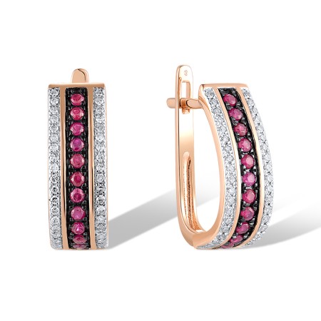 14KRWB Earrings Diamond,Ruby (E312809RUY14KRWB)
