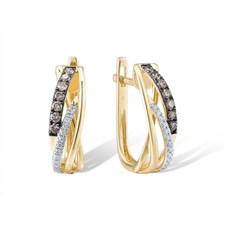 14KYWB Earrings Brown Diamond,Diamond (E312812BRW14KYWB)