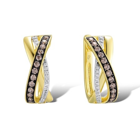 14KYWB Earrings Brown Diamond,Diamond (E312814BRW14KYWB)