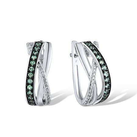 14KWB Earrings Diamond,Emerald (E312816EMR14KWB)