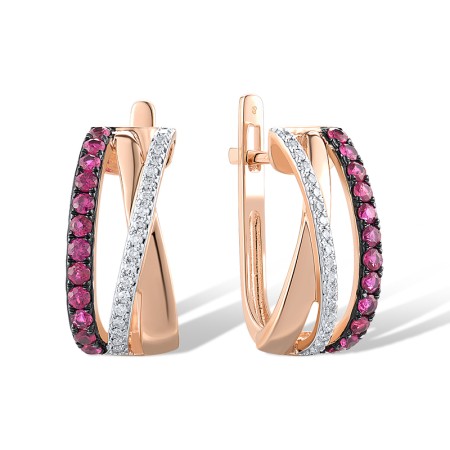 14KRWB Earrings Diamond,Ruby (E312818RUY14KRWB)