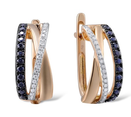 14KRWB Earrings Blue Sapphire,Diamond (E312818SAP14KRWB)