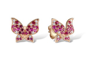 14KR Earrings Ruby,Diamond (E312889RUY14KR)