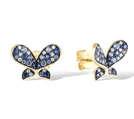 14KYB Earrings Blue Sapphire,Diamond (E312890SAP14KYB)