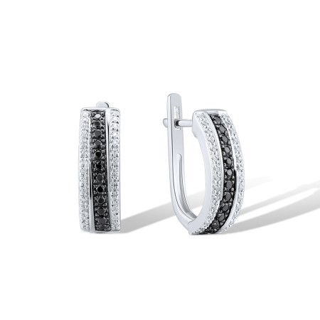 14KWB Earrings Black Diamond,Diamond (E313014WBD14KWB)
