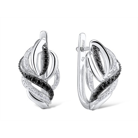 14KWB Earrings Black Diamond,Diamond (E313016WBD14KWB)