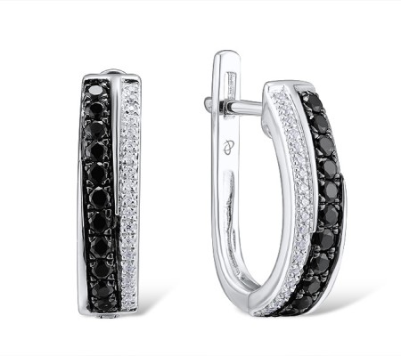 14KWB Earrings Black Diamond,Diamond (E313017WBD14KWB)