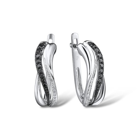 14KWB Earrings Black Diamond,Diamond (E313020WBD14KWB)