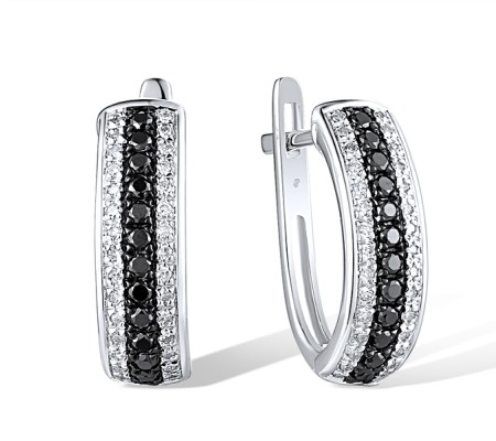 14KWB Earrings Black Diamond,Diamond (E313021WBD14KWB)