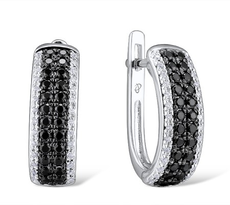 14KWB Earrings Black Diamond,Diamond (E313025WBD14KWB)