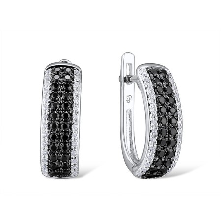 14KWB Earrings Black Diamond,Diamond (E313025WBD14KWB)