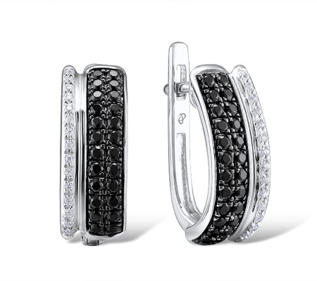 14KWB Earrings Black Diamond,Diamond (E313026WBD14KWB)